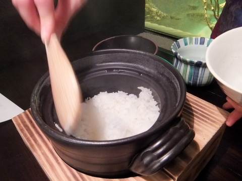 【望楼NOGUCHI函館】締めのご飯は、「道南産ふっくりんこを釜炊きで」