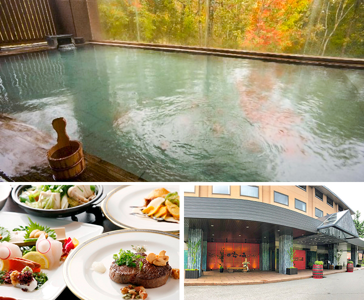 ニセコ昆布温泉　ホテル甘露の森の温泉、料理