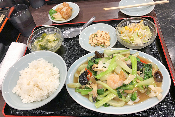 順香の海鮮炒青菜定食