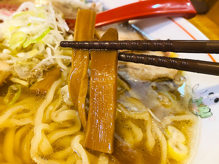 らーめん心繋　喜多方ラーメン　メンマ