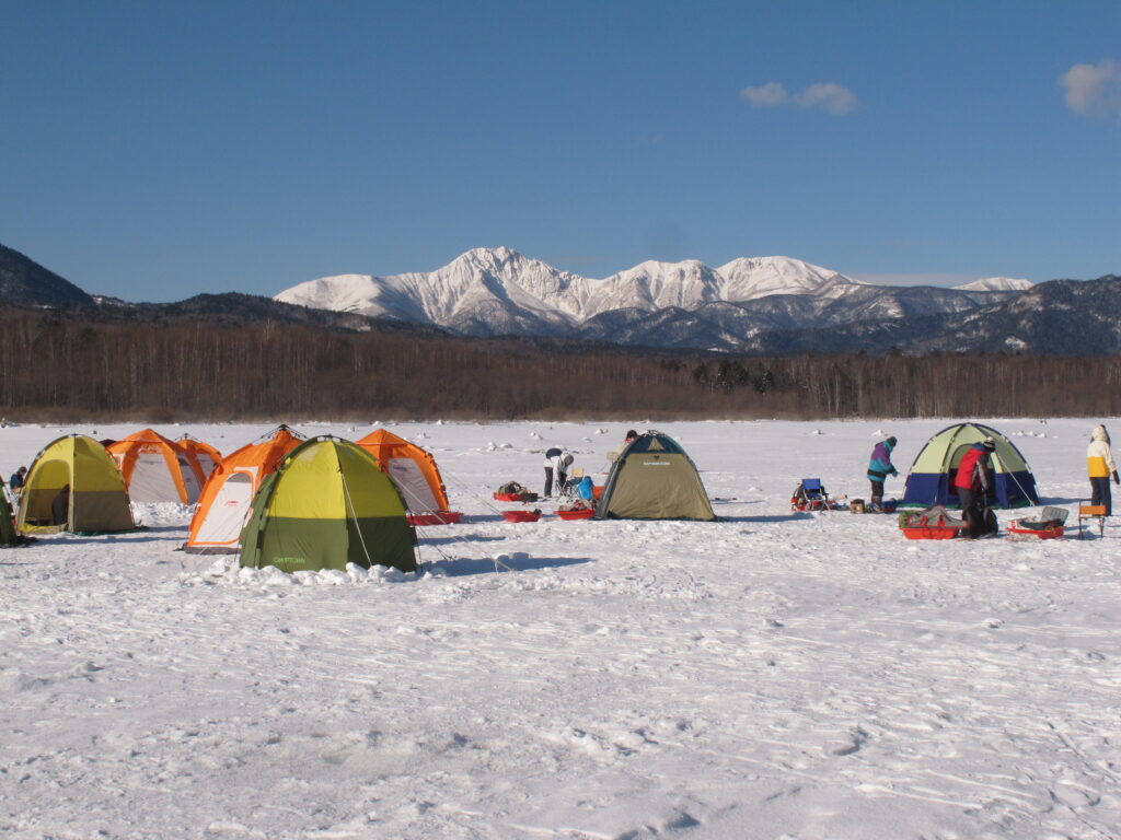 糠平湖ワカサギ釣り