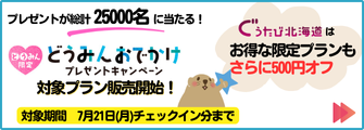 どうみんおでかけプレゼントキャンペーン
