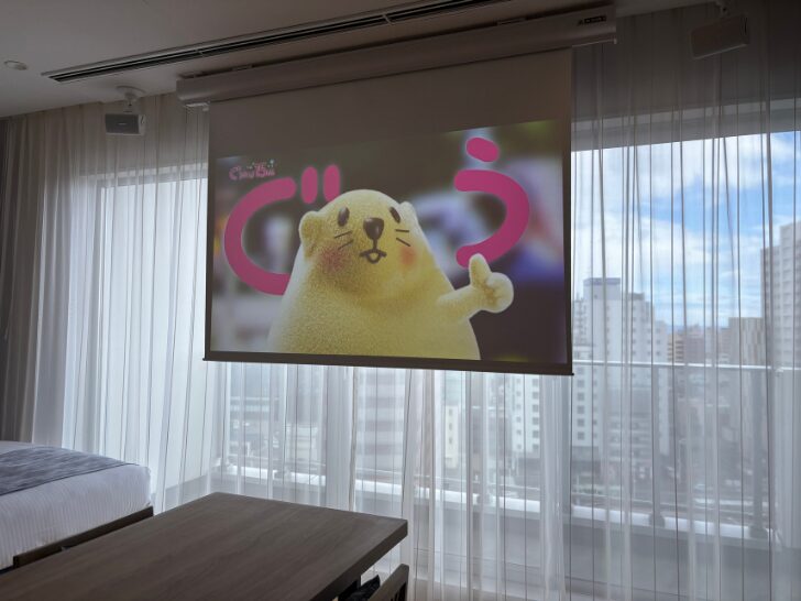 プレミアムファミリー シアタールーム＜銀花＞_スクリーン