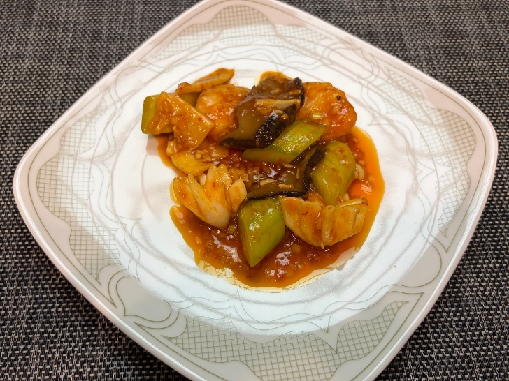 桃源郷_平取フェアランチ_四川豆板醤炒め